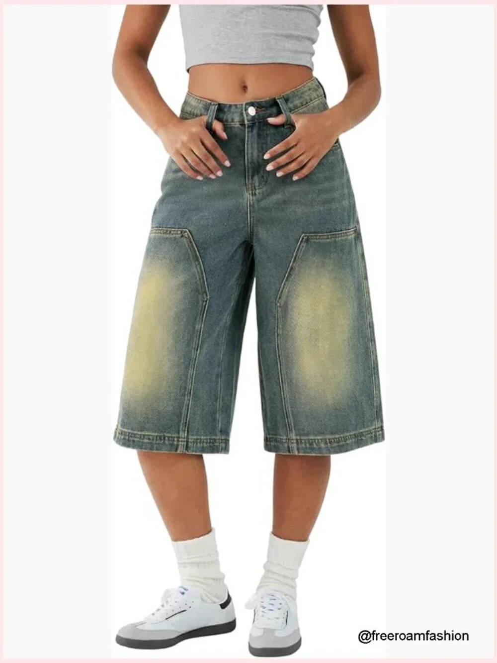 Baggy Y2K Wide Leg Denim Jorts